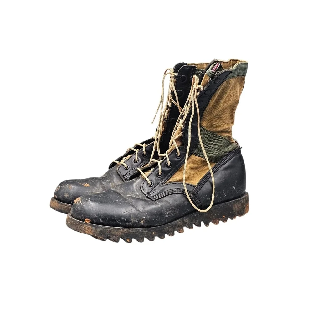 Altama Mens 12 R Army Canvas Military Tactical Jungle Combat Boots 1988 Vintage
